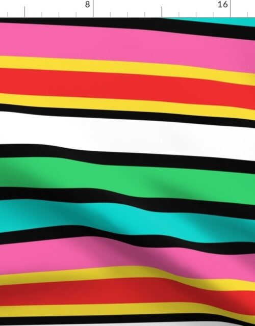 Candy Colored Deckchair Stripes in PinkCandy Colored Deckchair Stripes in Pink, Aqua and Mint, Aqua and Mint Fabric