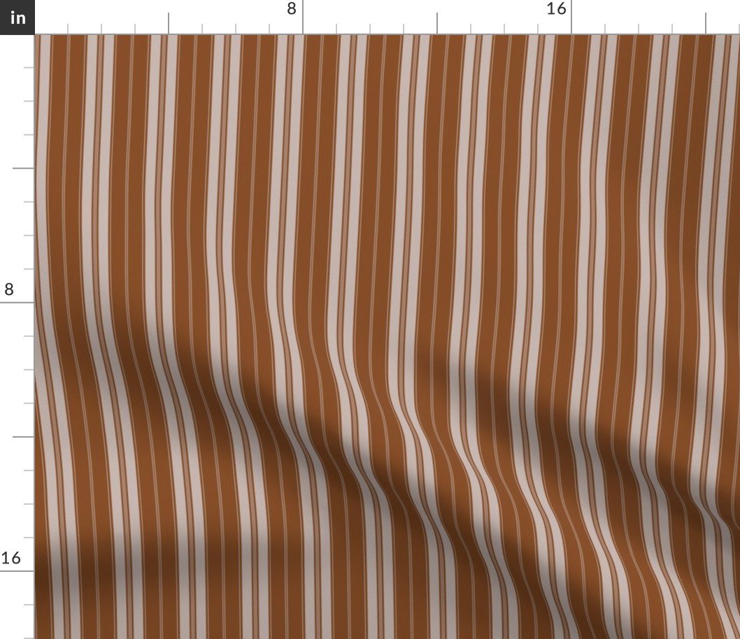 Caramel Cafe and Brown Autumn Winter 2022 2023 Color Trend Mattress Ticking Fabric