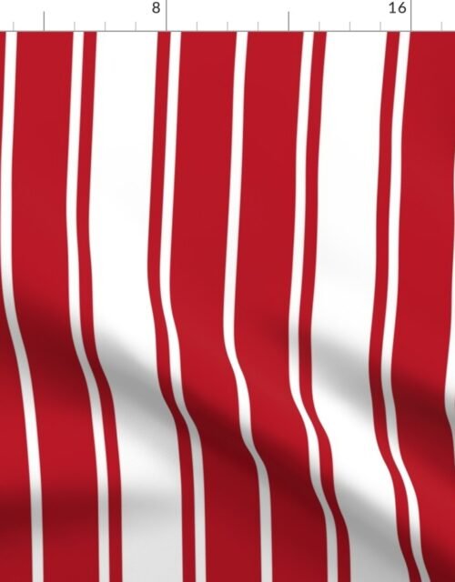 Cherry Orchard Red and White Horizontal French Stripe Fabric