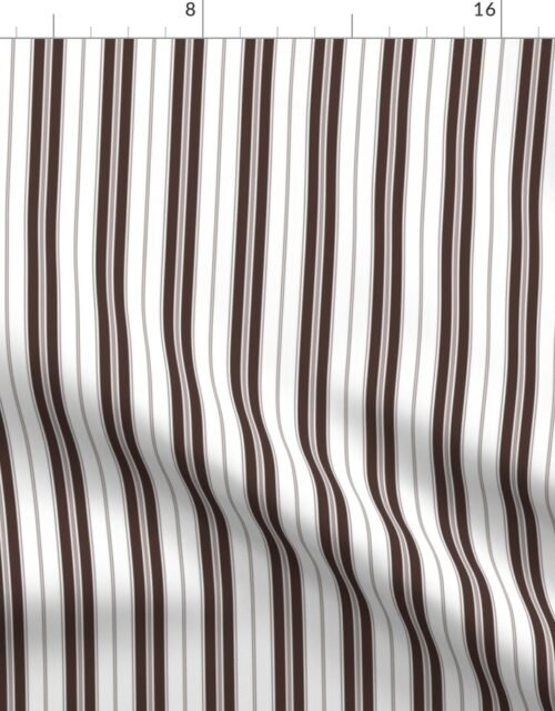Chicory Coffee Brown and White Autumn Winter 2022 2023 Color Trend Mattress Ticking Fabric