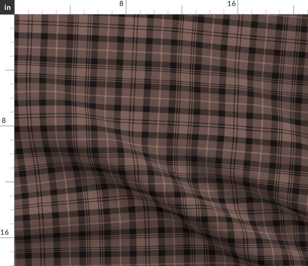 Chocolate French Provincial Tartan Fabric Chocolate French Provincial Tartan Fabric