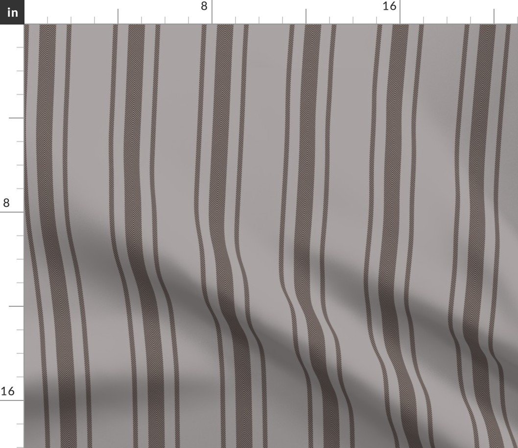 Chocolate on Fawn French Provincial Mattress Ticking Fabric Chocolate on Fawn French Provincial Mattress Ticking Fabric