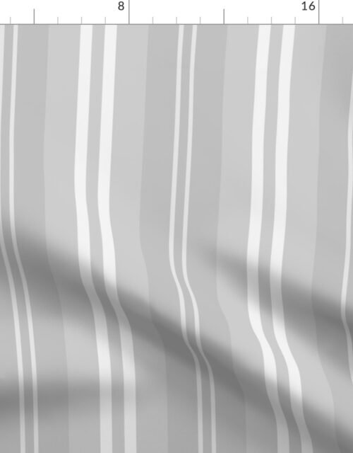 Christmas Silver Shaded Pin Stripe Fabric