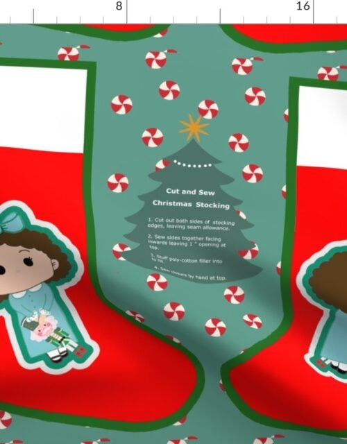 Clara with Nutcracker Stocking  Cut and Sew Fabric