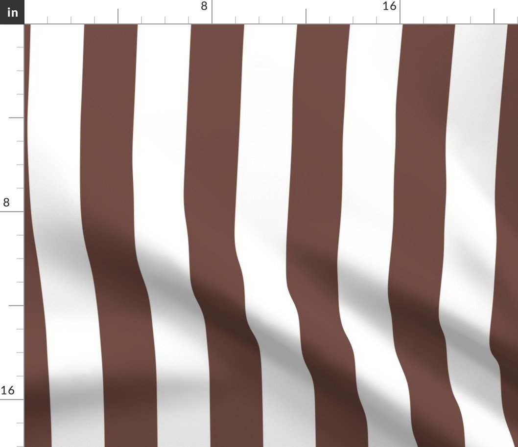 Classic 2 Inch Cinnamon and White Modern Cabana Upholstery Stripes Fabric Classic 2 Inch Cinnamon and White Modern Cabana Upholstery Stripes Fabric