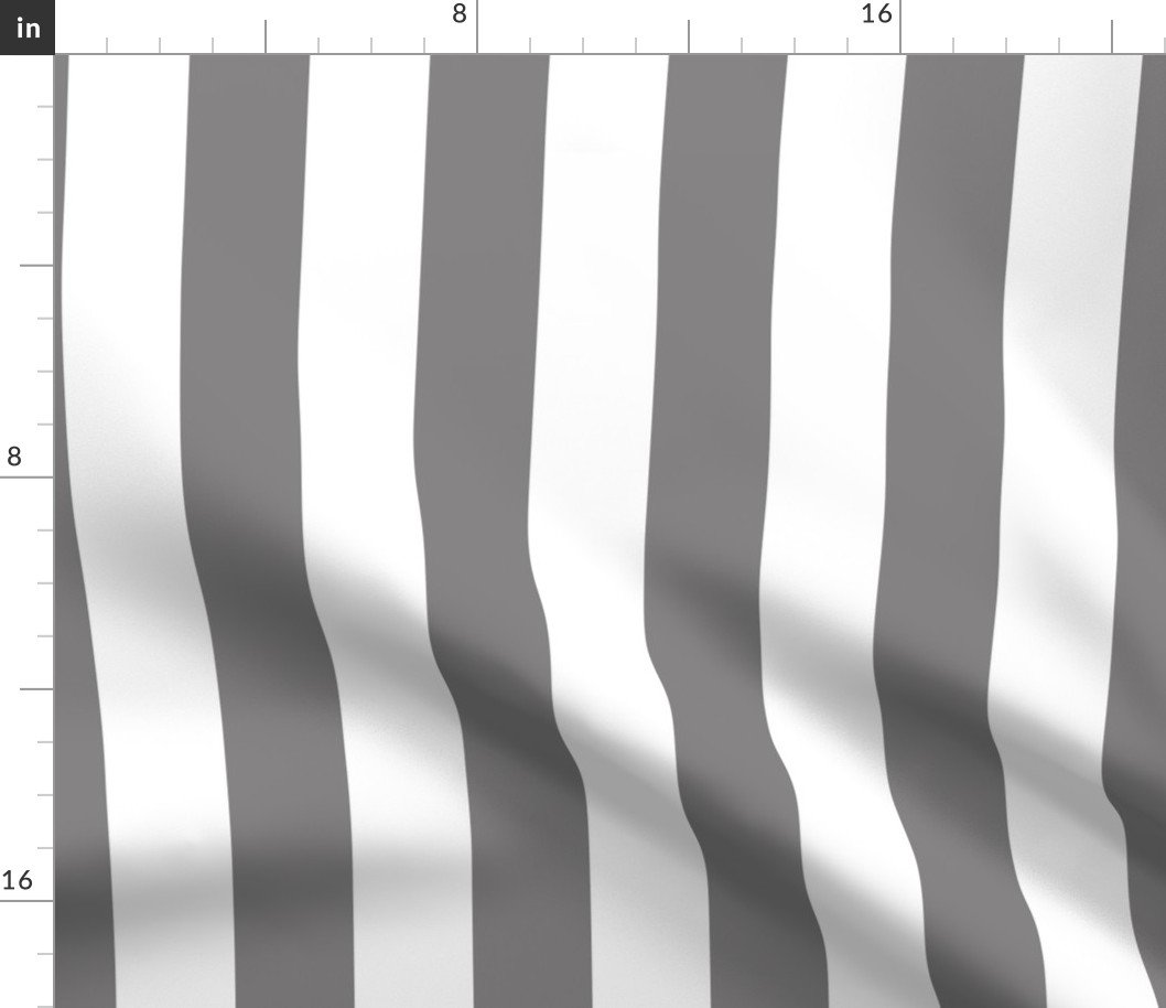 Classic 2 Inch Pewter and White Modern Cabana Upholstery Stripes Fabric Classic 2 Inch Pewter and White Modern Cabana Upholstery Stripes Fabric