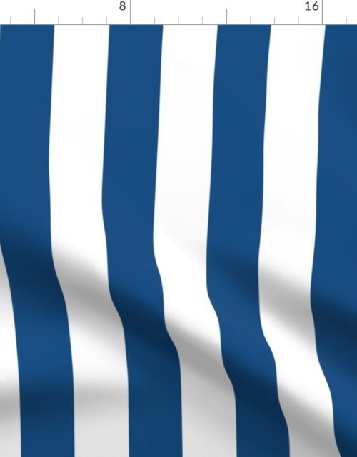 Classic Blue and White Vertical Cabana Tent 2" Stripes Fabric
