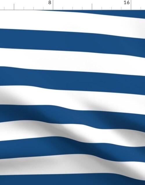Classic Blue and White Vertical Cabana Tent 2" Stripes Fabric