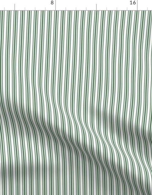 Classic Small Green Boot Pastel Green French Mattress Ticking Double Stripes Fabric