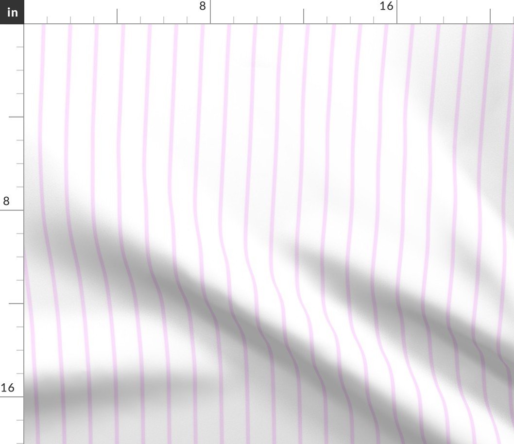 Classic wider 1 Inch Pale Pink Cotton Candy Pinstripe on a White Background Fabric Classic wider 1 Inch Pale Pink Cotton Candy Pinstripe on a White Background Fabric