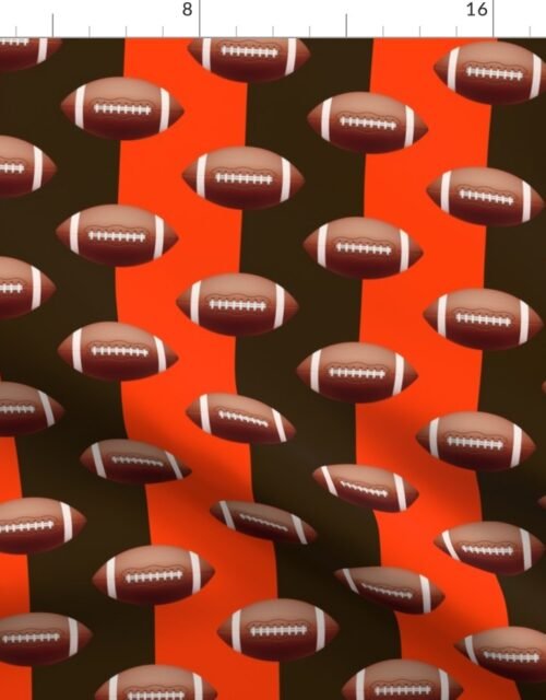 Cleveland's Famed Football Team Colors of Brown and Orange Fabric