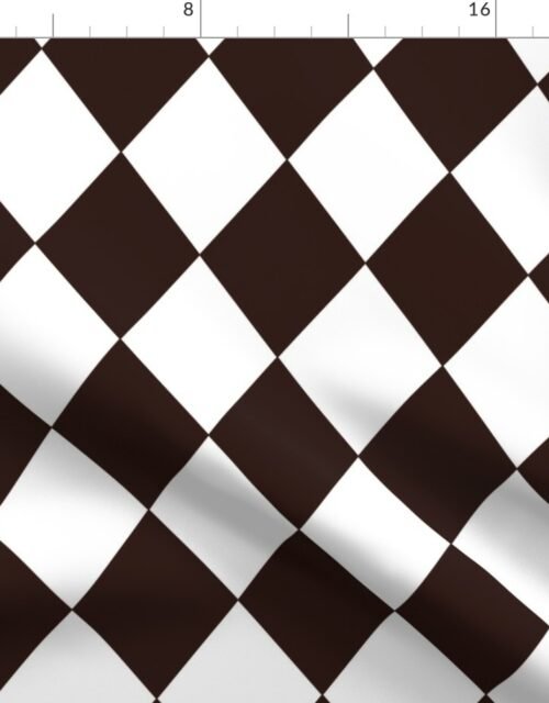 Coffee Chicory Modern Diamond Pattern Fabric