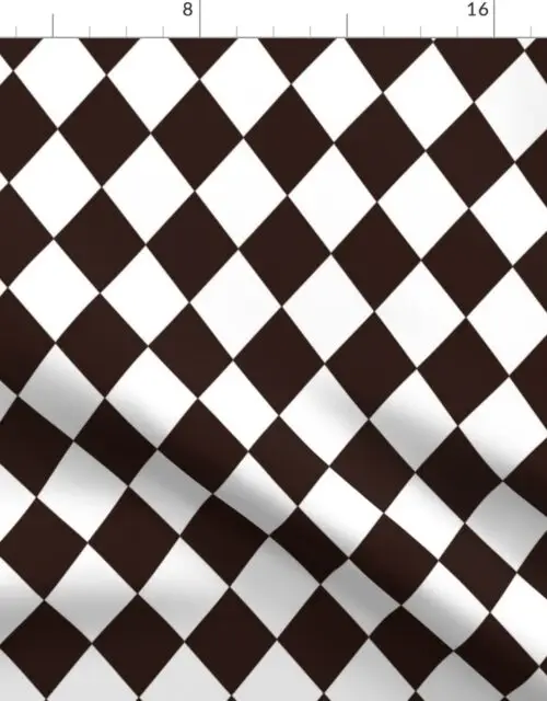 Coffee Chicory Small Modern Diamond Pattern Fabric