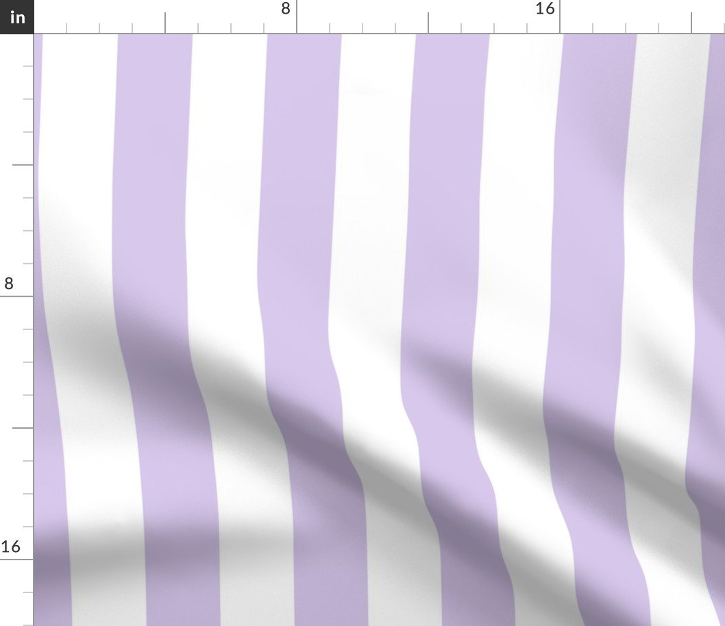 Color of the Year 2023 Digital Lavender and White 2 Inch Cabana Stripes Fabric Color of the Year 2023 Digital Lavender and White 2 Inch Cabana Stripes Fabric