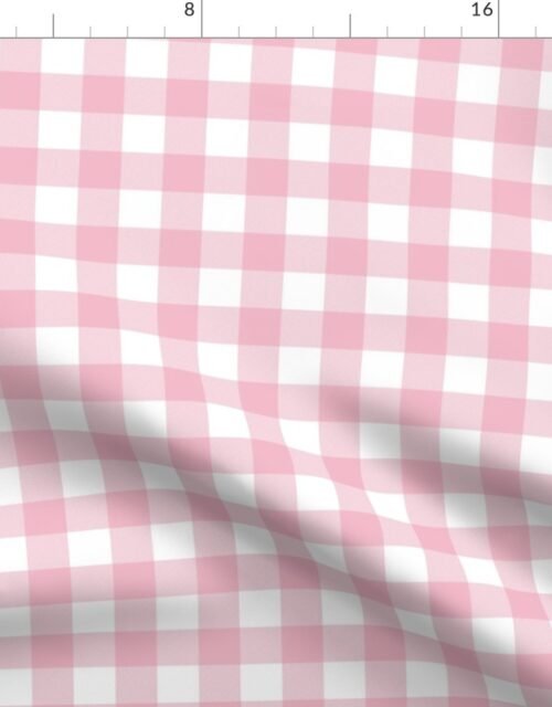 Cotton Candy and White Gingham Check Fabric