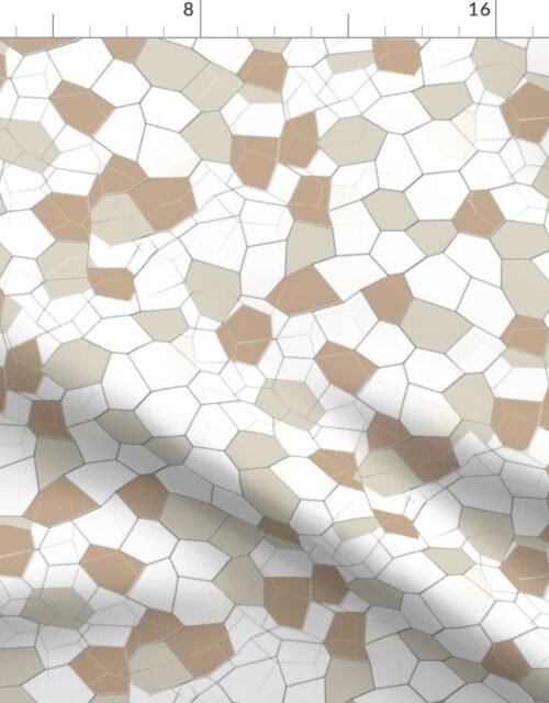 Crackled Glaze in Panna Cotta, Eggshell and Morel Pottery Glazes Fabric
