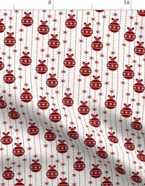 Dark Christmas Christmas Candy Apple Red Ball Ornaments Fabric