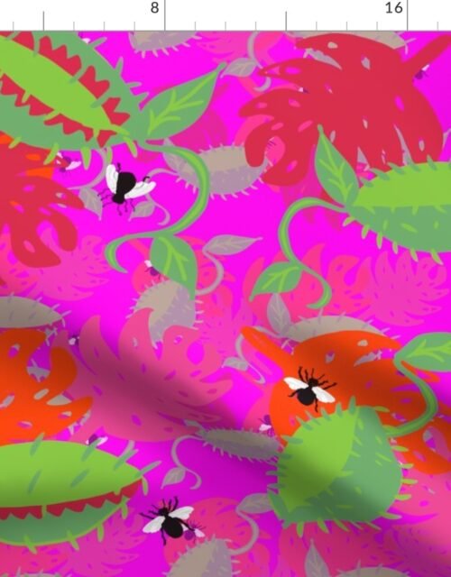 Deadly Venus Flytrap Fabric