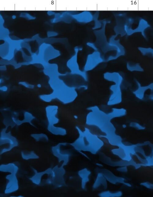 Deep Blue Abstract Tortoise Shell Fabric