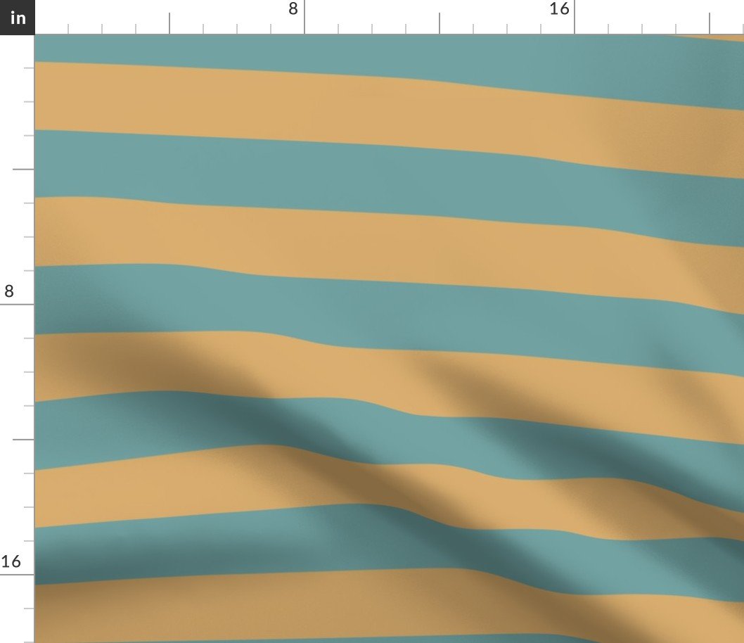 Delaware State Colonial Blue and Buff Horizontal Stripes Fabric Delaware State Colonial Blue and Buff Horizontal Stripes Fabric