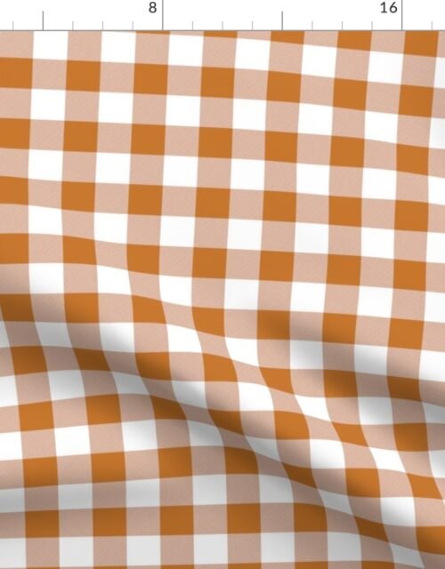 Desert Sun  and White Gingham Check Fabric