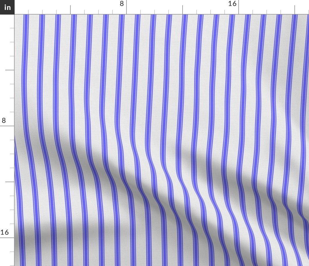 Distressed Vintage Royal Purple Mattress Ticking with One Inch Spacing Fabric