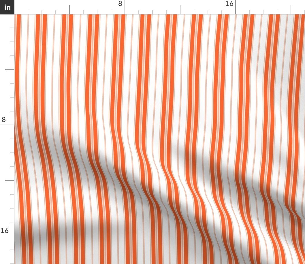 Dragon Fire and White Autumn Winter 2022 2023 Color Trend Mattress Ticking Fabric