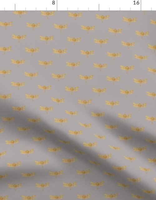 Dragonflies on Scottish Fraser Tartan Grey Fabric