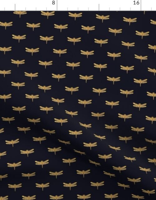 Dragonflies on Scottish Fraser Tartan Navy Blue Fabric