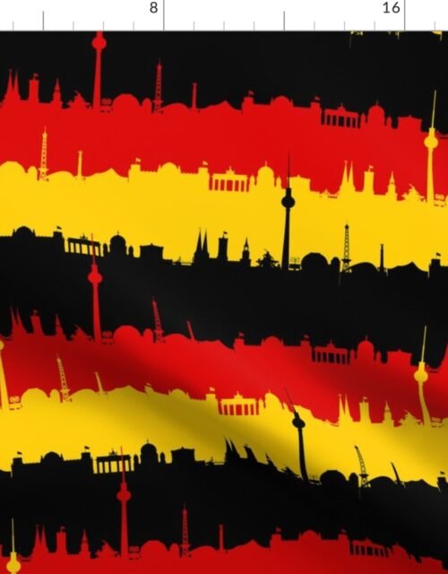 Dresden Germany Skyline Fabric