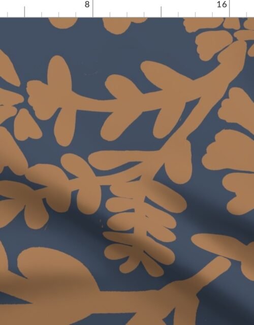Earth on Storm Jumbo Botanical Fabric
