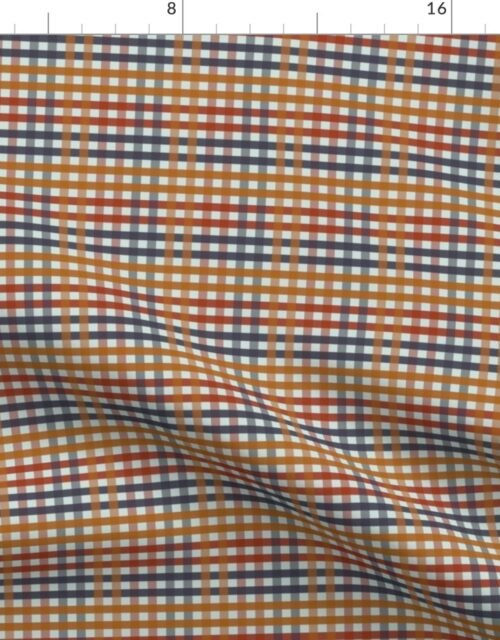 Fall Harvest Gingham Plaid Fabric