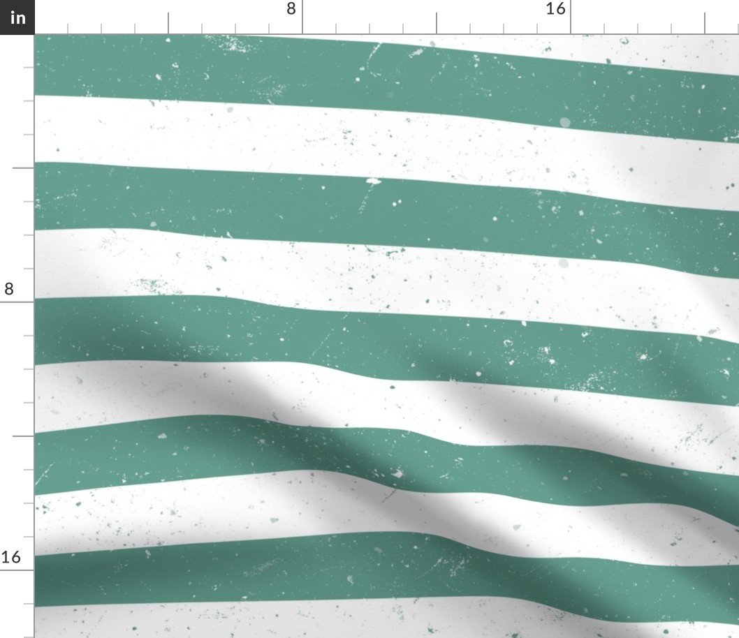 Fern Green and White Splattered Paint Horizontal Cabana Tent Stripe to Match the Cut and Sew Christmas Dolls and Stockings Fabric