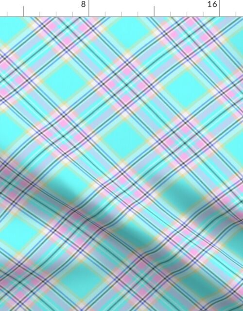 Florida Colors of the Sunshine State Pastel Large Pattern Tartan Fabric