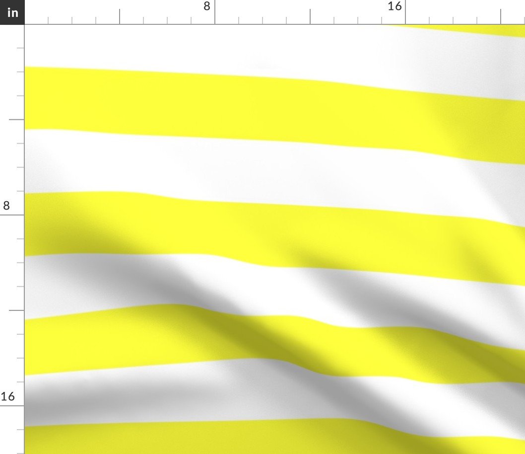Florida Sunshine Yellow Horizontal Tent Stripes Florida Colors of the Sunshine State Fabric