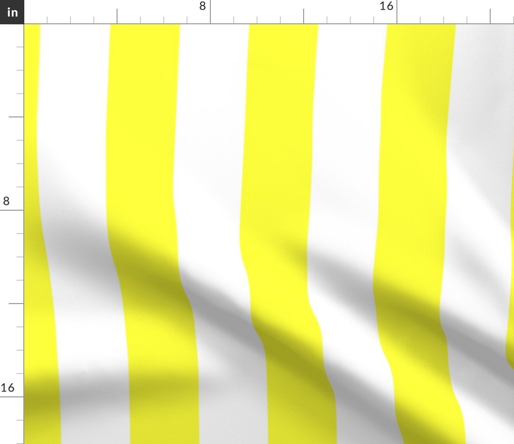 Florida Sunshine Yellow Vertical Tent Stripes Florida Colors of the Sunshine State Fabric