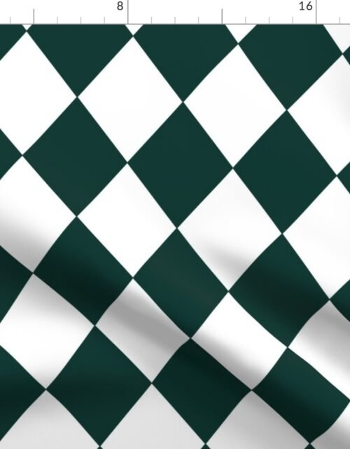Forest Biome Green Modern Diamond Pattern Fabric