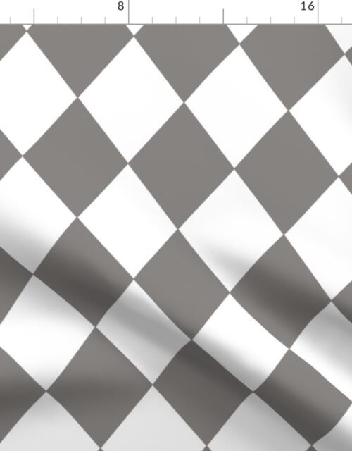 Frost Gray Modern Diamond Pattern Fabric