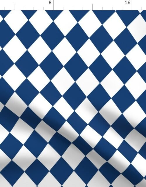 Galaxy Blue Small Modern Diamond Pattern Fabric