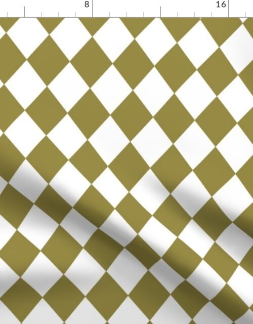 Green Olive Small Modern Diamond Pattern Fabric