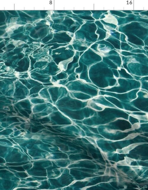 Green Ripples in Wavy Water Fabric