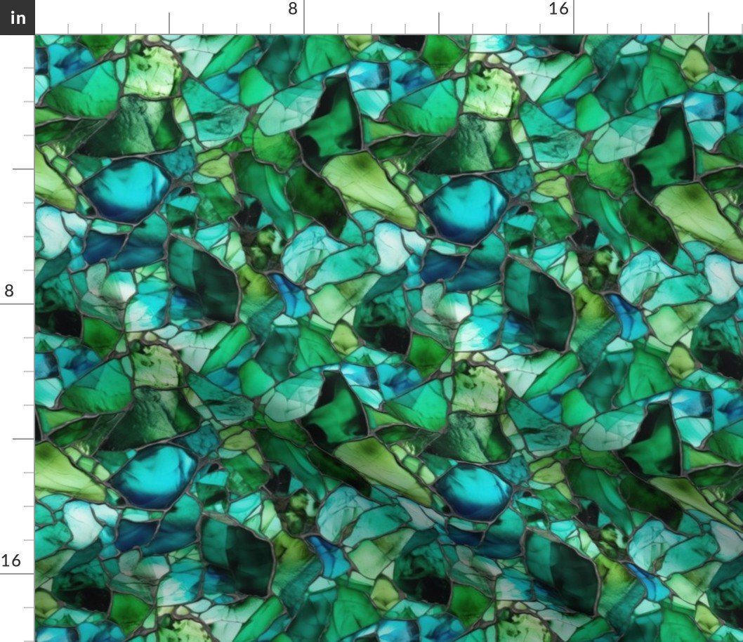 Green Seaglass 1 Fabric Green Seaglass 1 Fabric