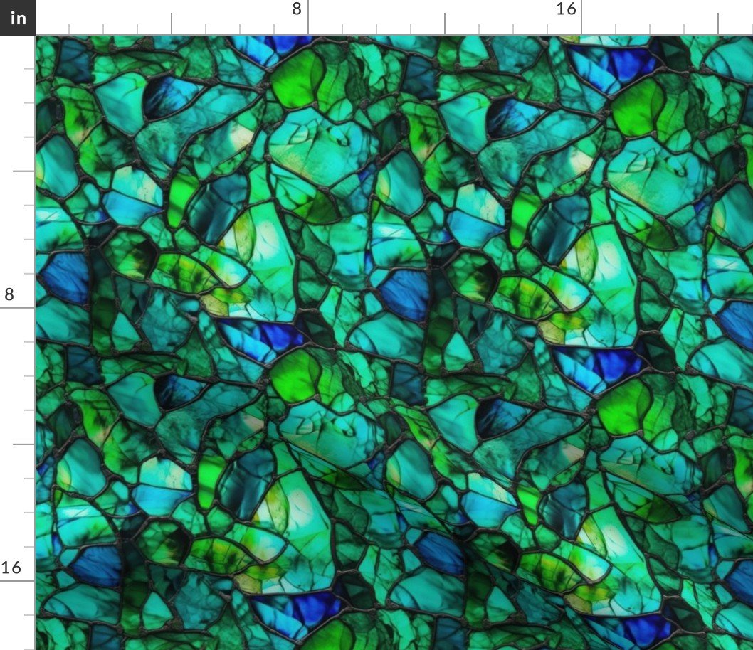 Green Seaglass 4 Fabric Green Seaglass 4 Fabric