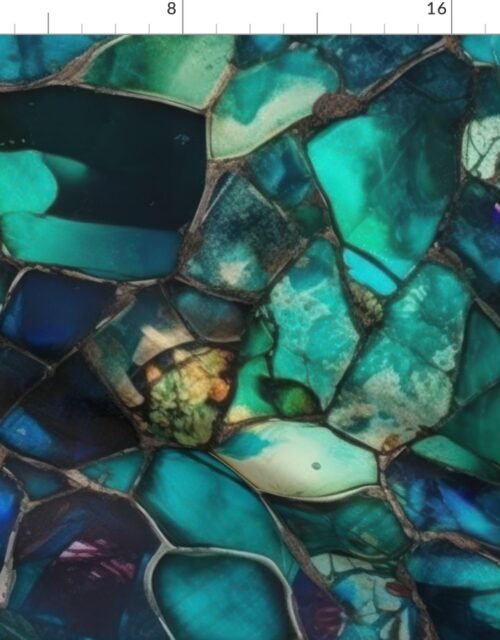Green and Blue Seaglass 5 Fabric