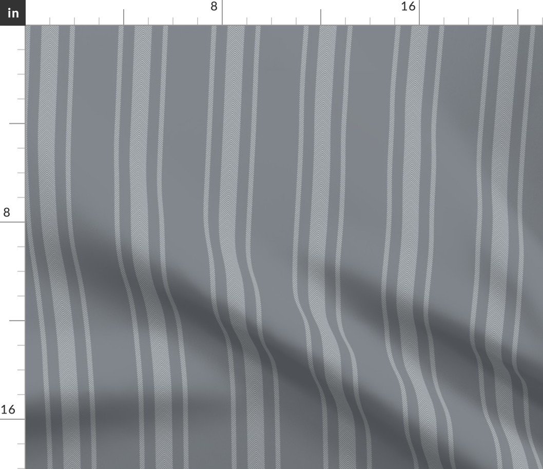 Grey Blue French Provincial Ticking Stripe Fabric Grey Blue French Provincial Ticking Stripe Fabric