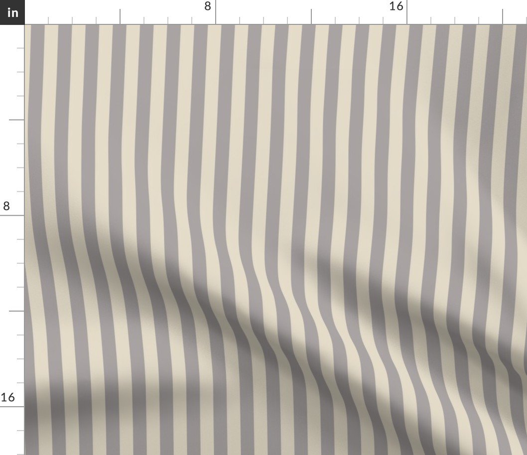Half Inch Pencil Stripes in Good Boie Cream and Fawn Fabric Half Inch Pencil Stripes in Good Boie Cream and Fawn Fabric