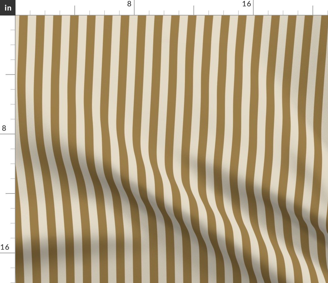 Half Inch Pencil Stripes in Cream and Tan Fabric Half Inch Pencil Stripes in Cream and Tan Fabric