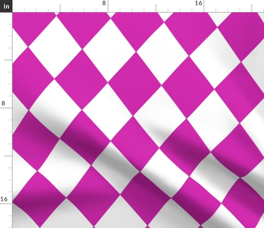 Hot Pink Modern Diamond Pattern Fabric Hot Pink Modern Diamond Pattern Fabric