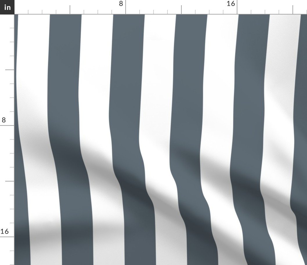 Ice Blue and White Vertical 2 inch French Provincial Cabana Stripe Fabric Ice Blue and White Vertical 2 inch French Provincial Cabana Stripe Fabric