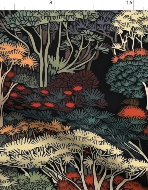 Japanese Tranquility Garden Endless Forest Fabric